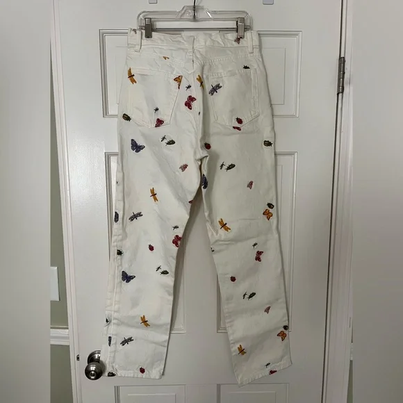 Reformation White Floral Women Jeans - Picture 13 of 16